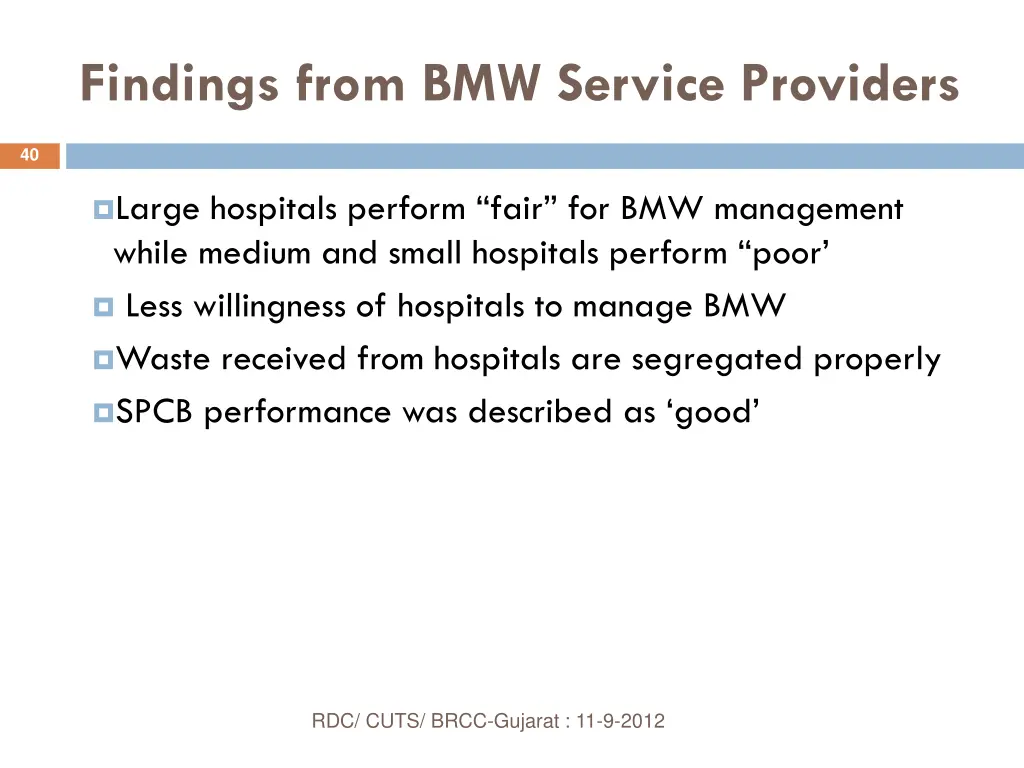 findings from bmw service providers