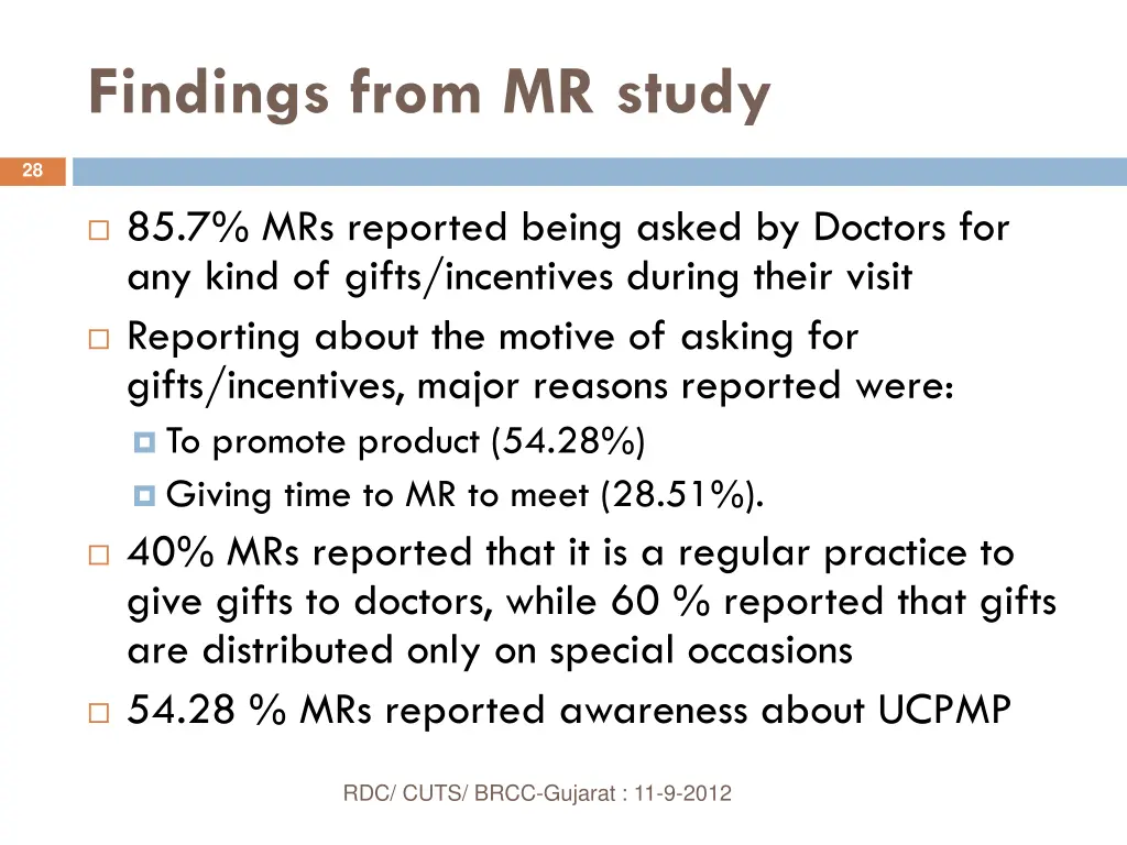 findings from mr study 1