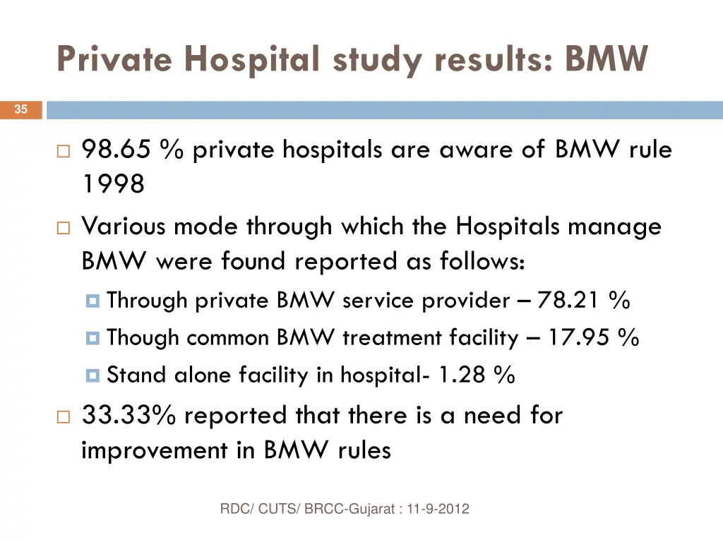 private hospital study results bmw