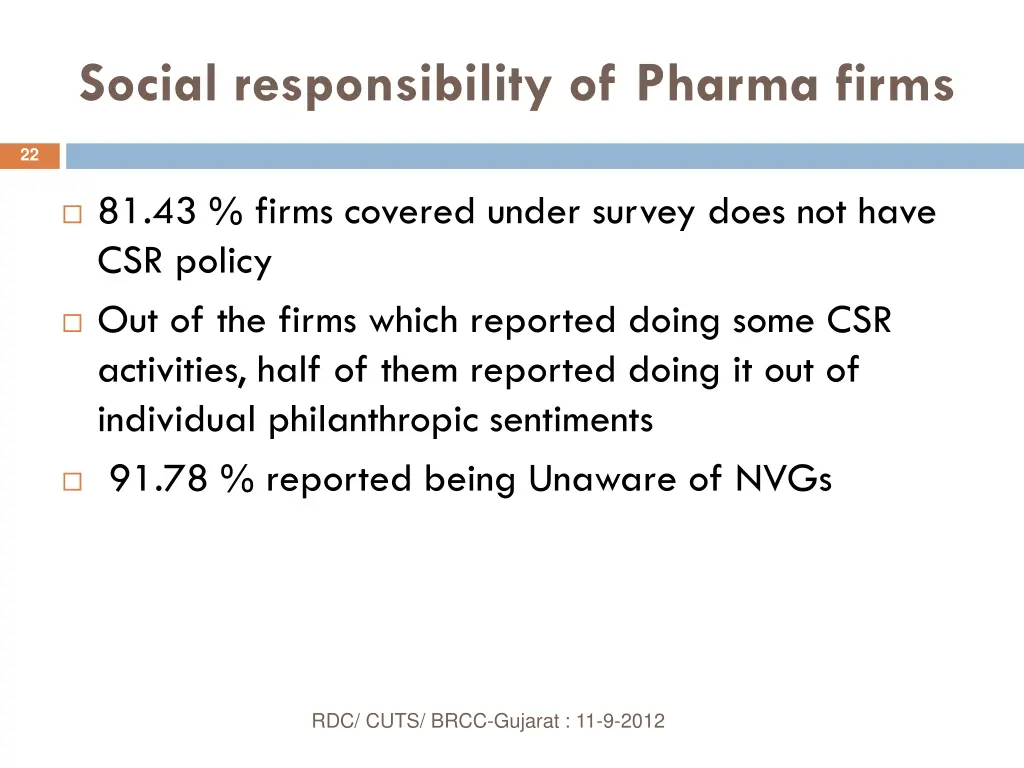 social responsibility of pharma firms