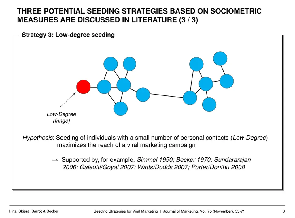three potential seeding strategies based 2