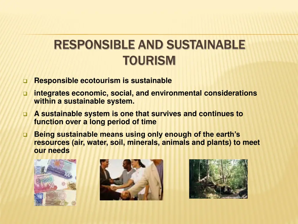 responsible and sustainable tourism