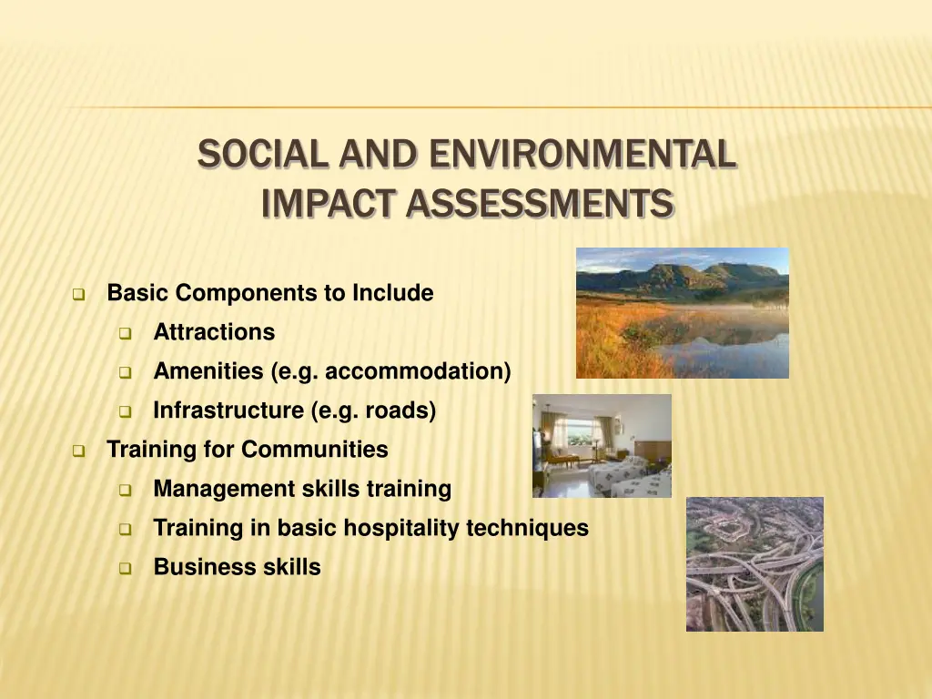 social and environmental impact assessments