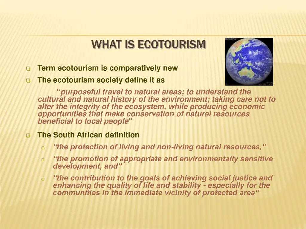 what is ecotourism