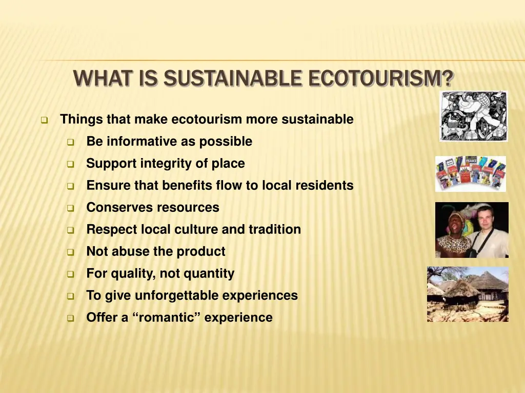 what is sustainable ecotourism