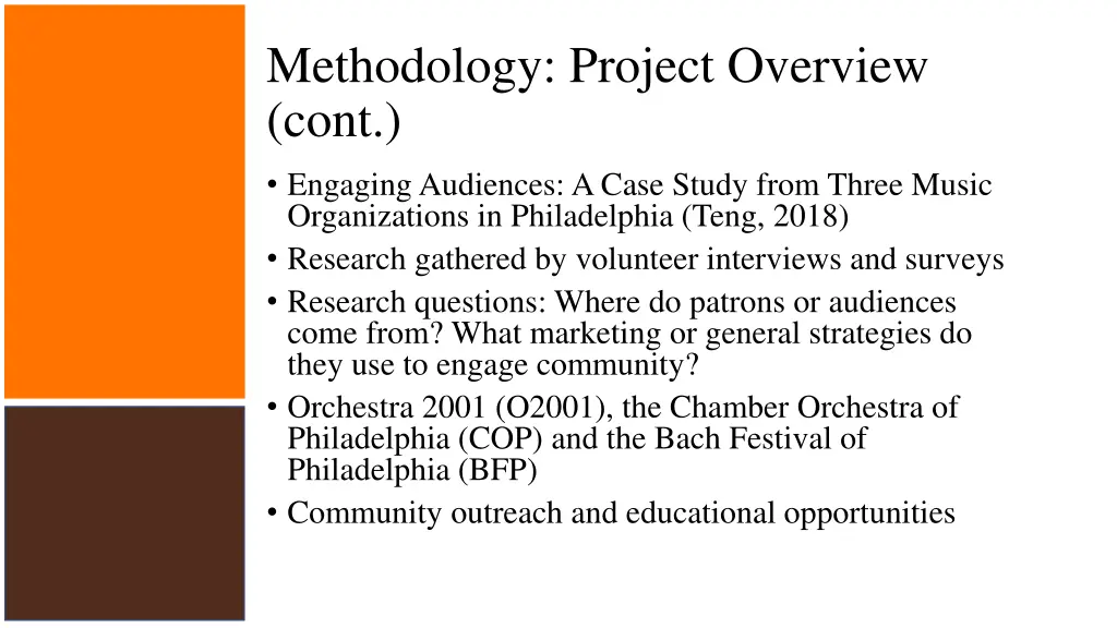 methodology project overview cont 1