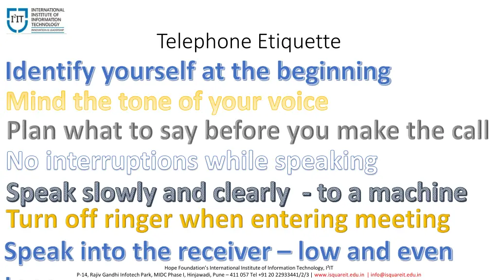 telephone etiquette