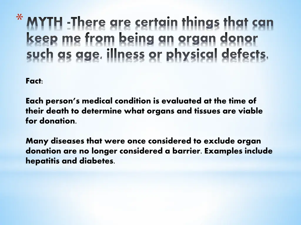 myth there are certain things that can keep