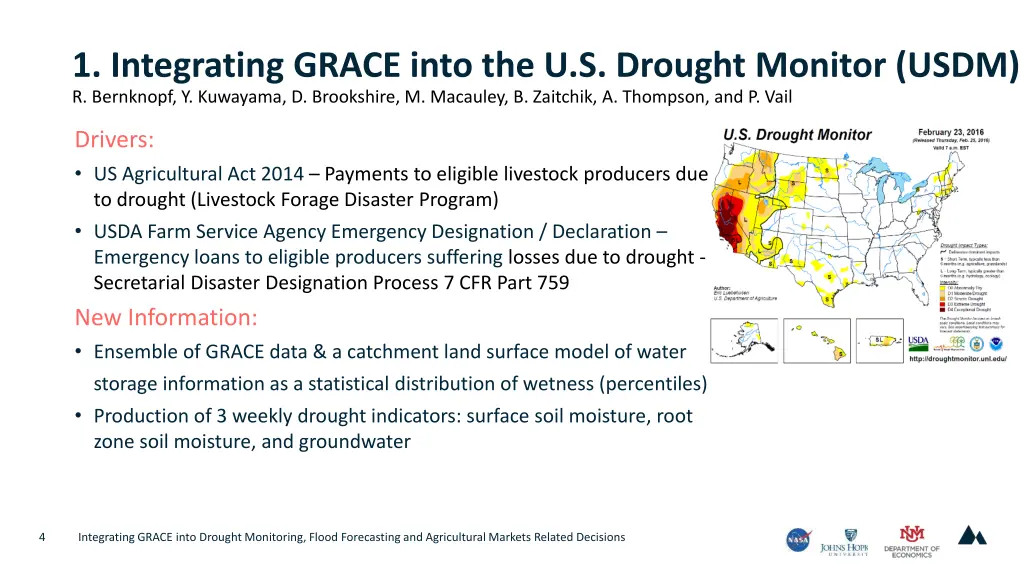 1 integrating grace into the u s drought monitor