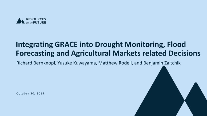integrating grace into drought monitoring flood