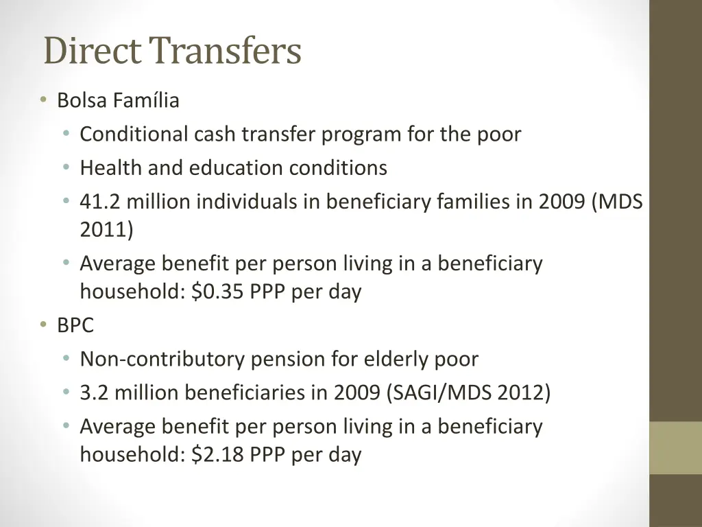 direct transfers