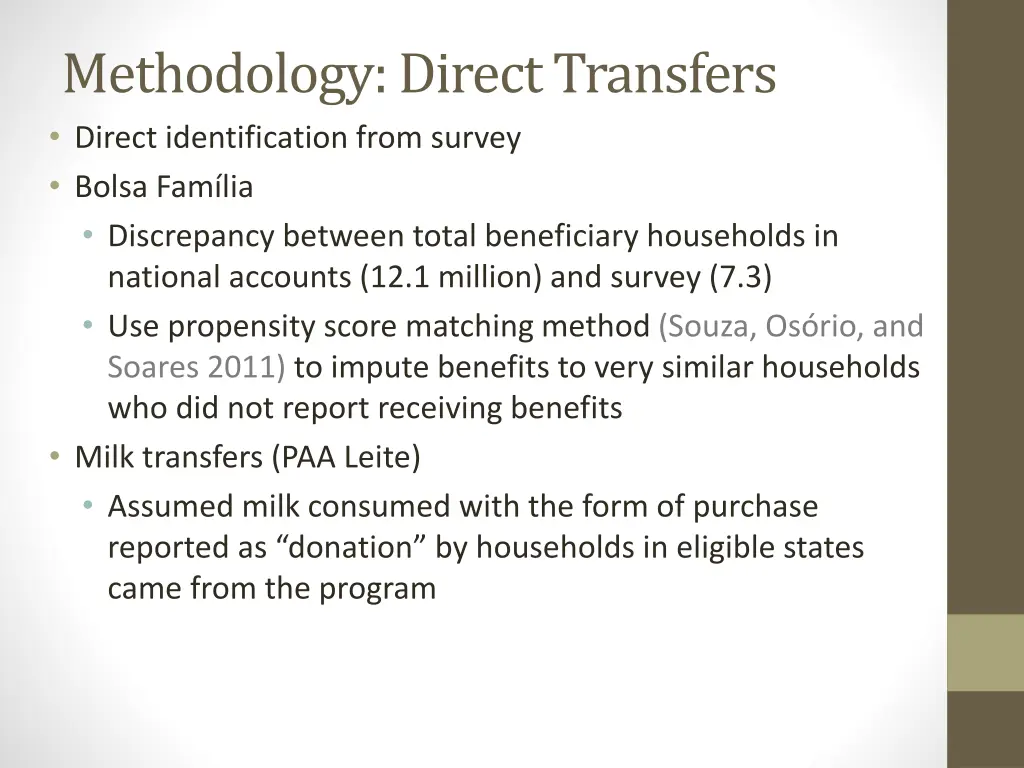 methodology direct transfers direct