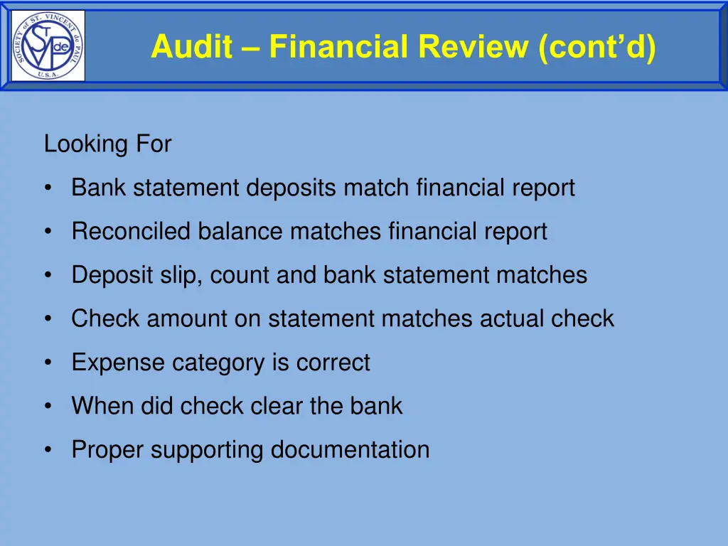 audit financial review cont d 1