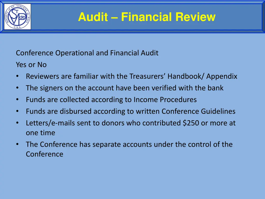 audit financial review