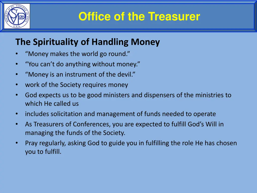 office of the treasurer