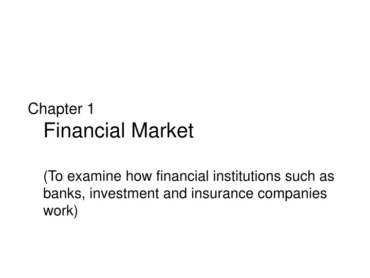 chapter 1 financial market