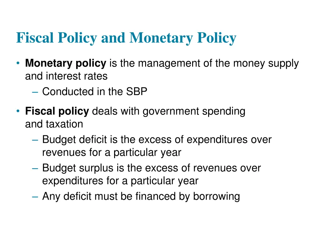 fiscal policy and monetary policy