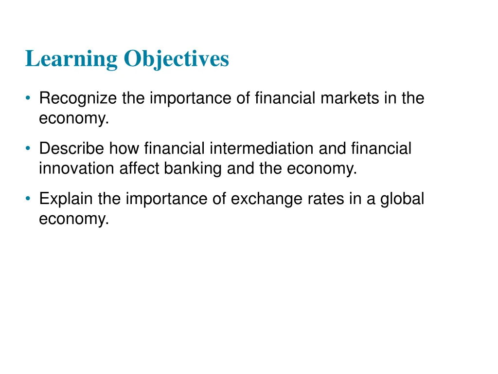 learning objectives