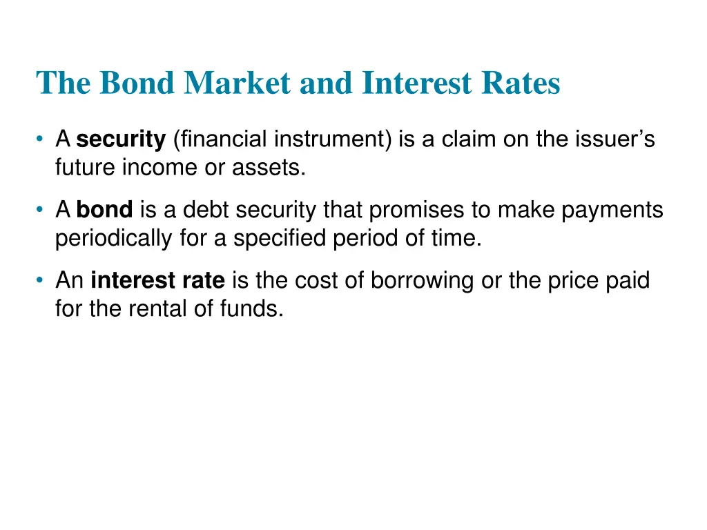 the bond market and interest rates