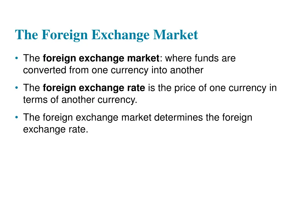 the foreign exchange market