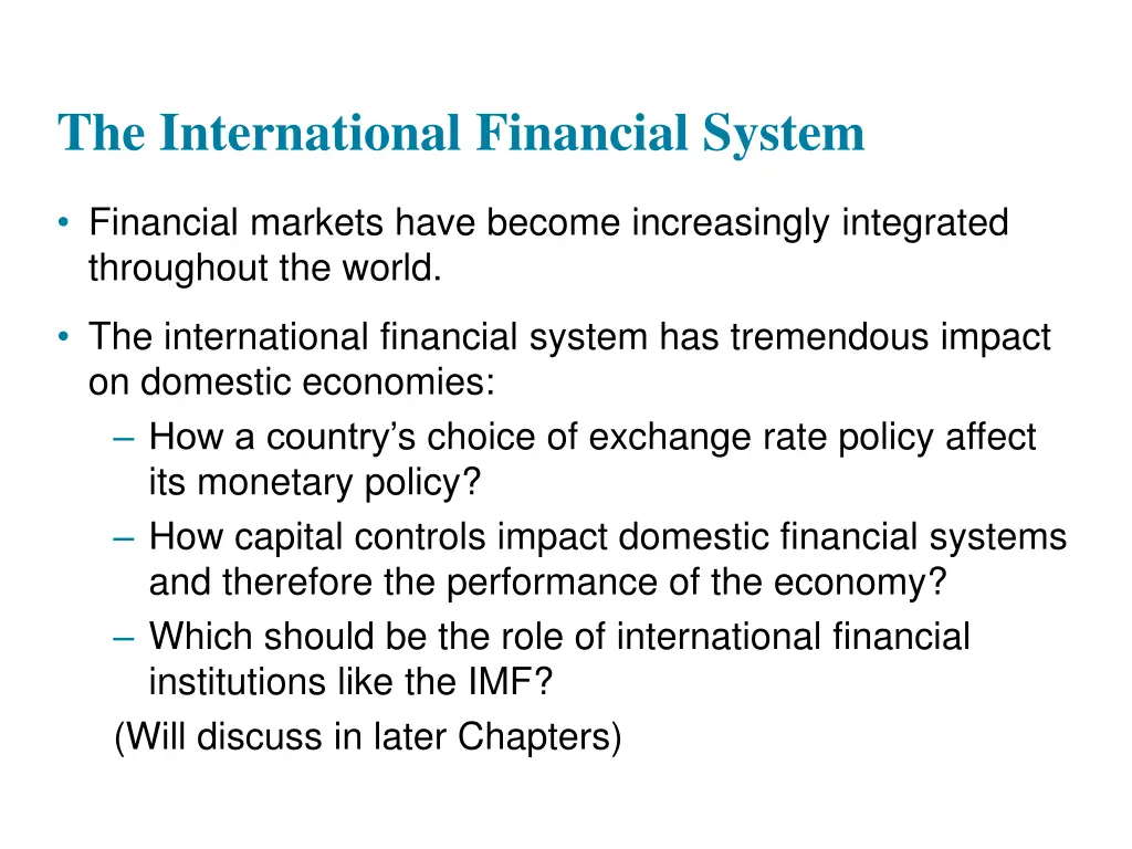 the international financial system