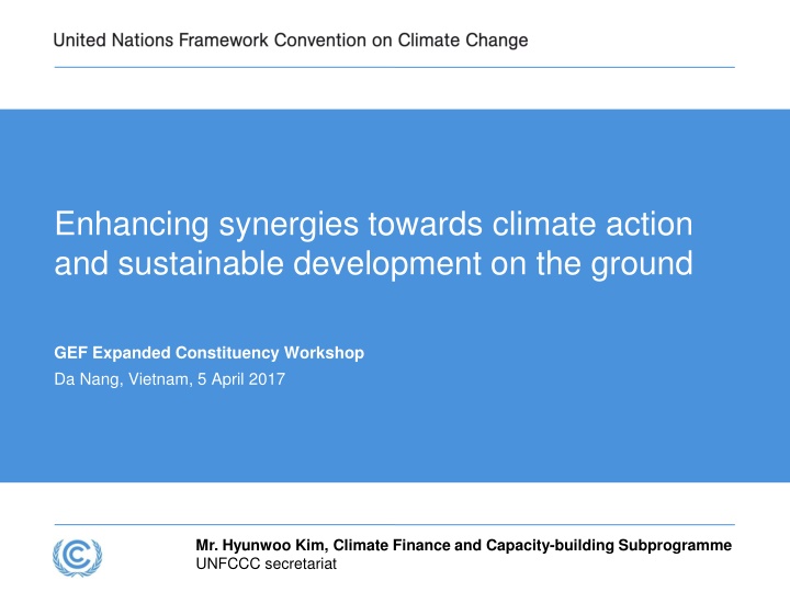 enhancing synergies towards climate action
