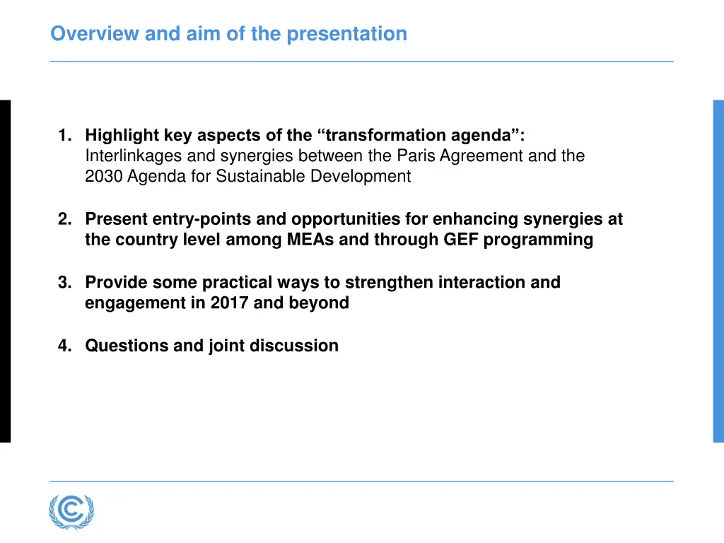 overview and aim of the presentation