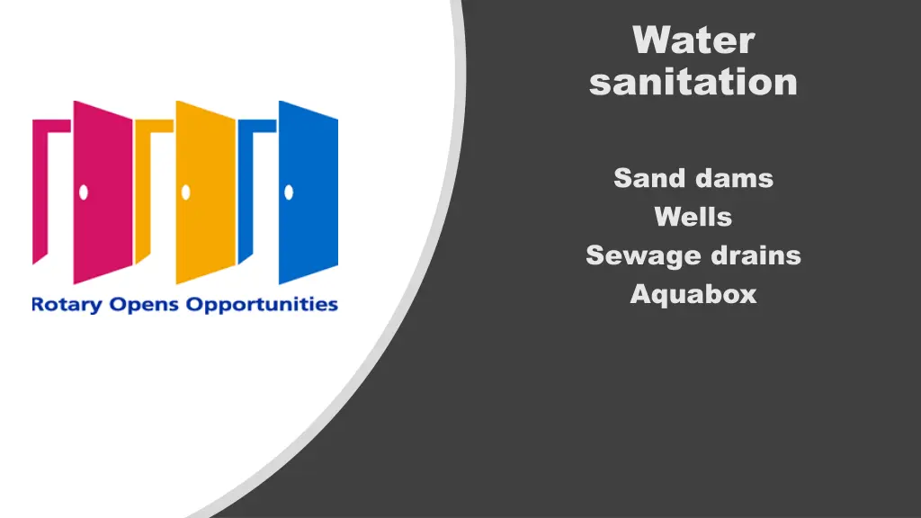 water sanitation
