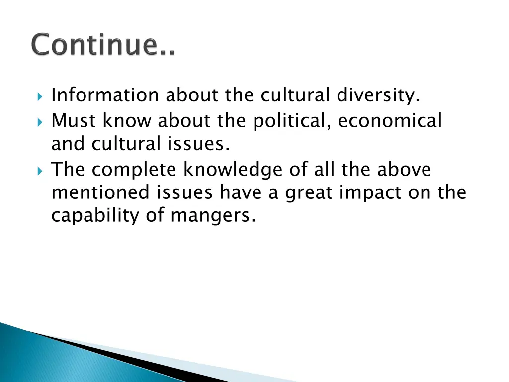 information about the cultural diversity must