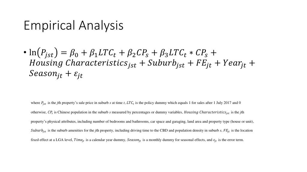 empirical analysis