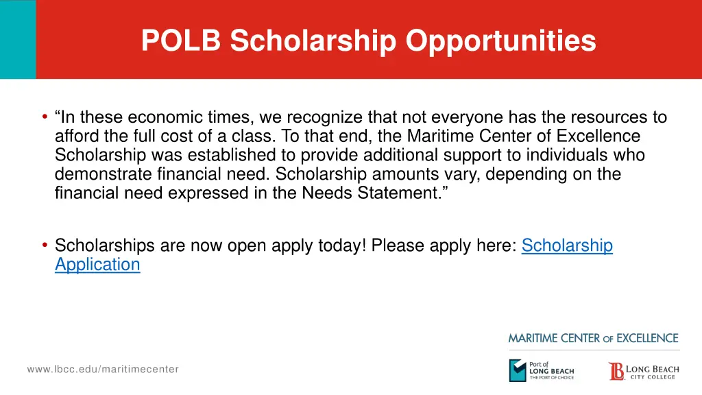 polb scholarship opportunities