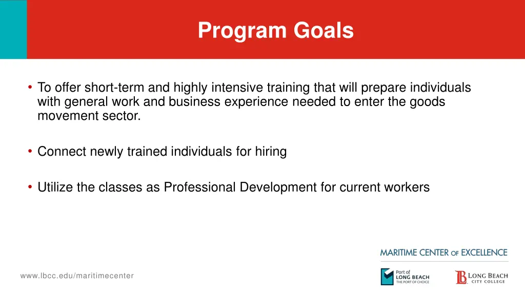 program goals