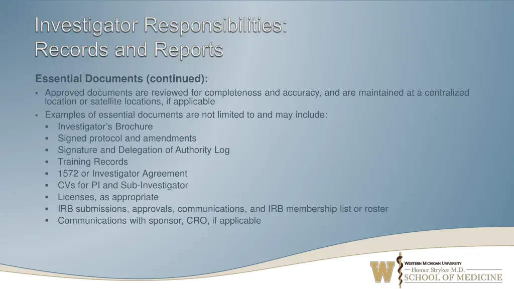essential documents continued approved documents