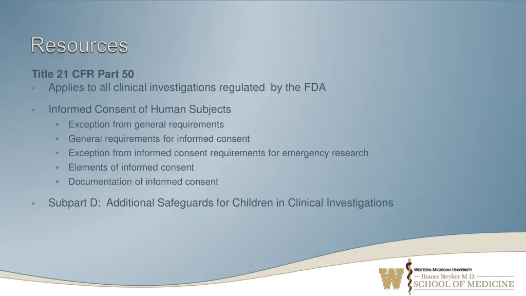 title 21 cfr part 50 applies to all clinical