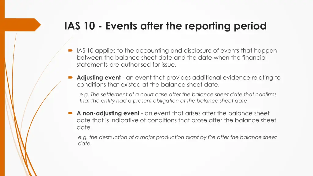 ias 10 events after the reporting period