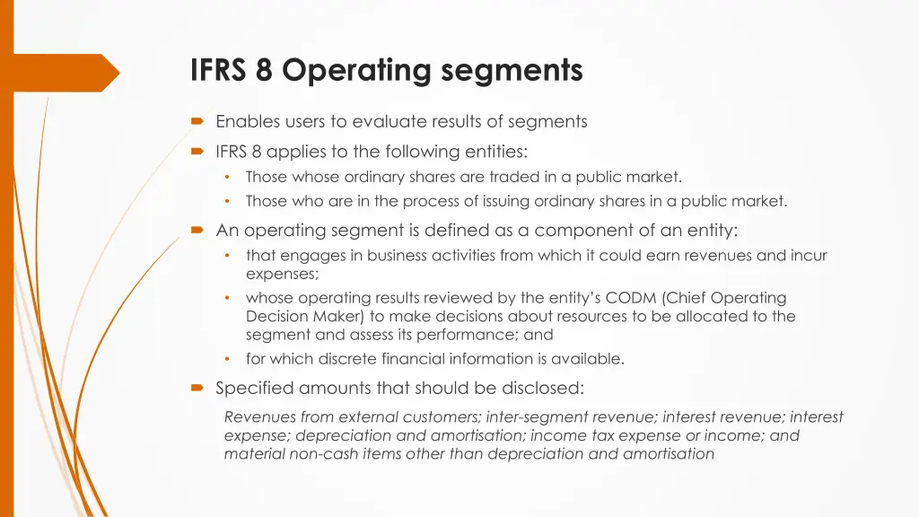 ifrs 8 operating segments