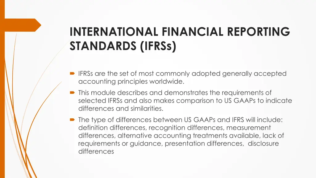 international financial reporting standards ifrss