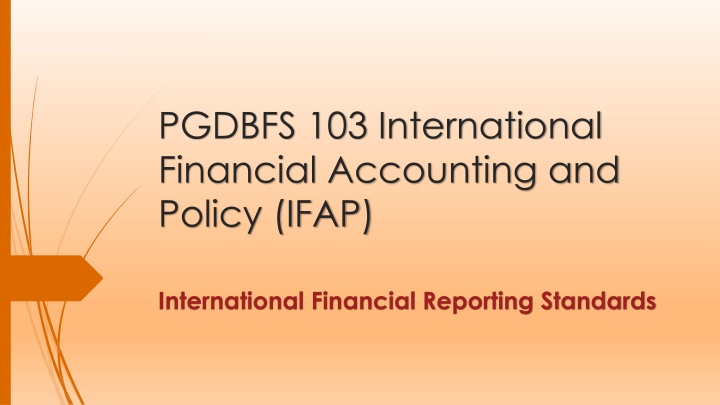 pgdbfs 103 international financial accounting