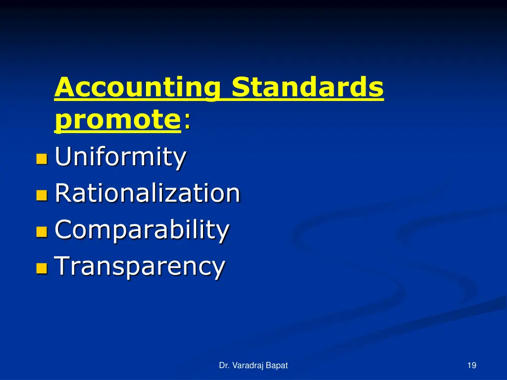 accounting standards promote uniformity
