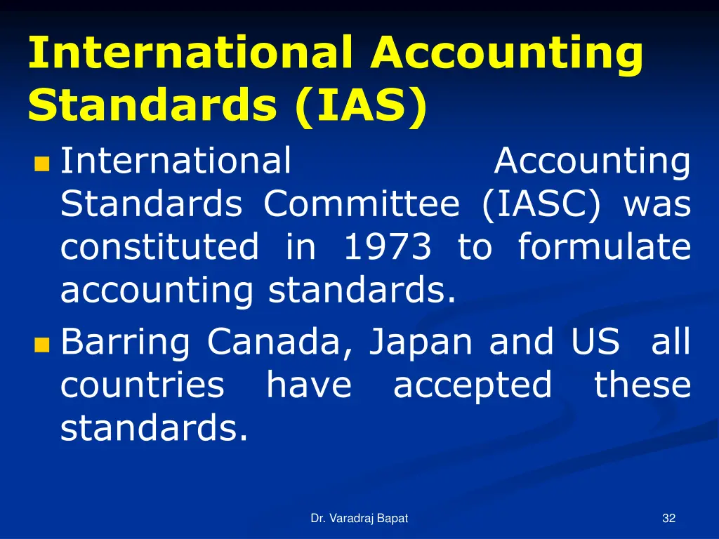 international accounting standards ias