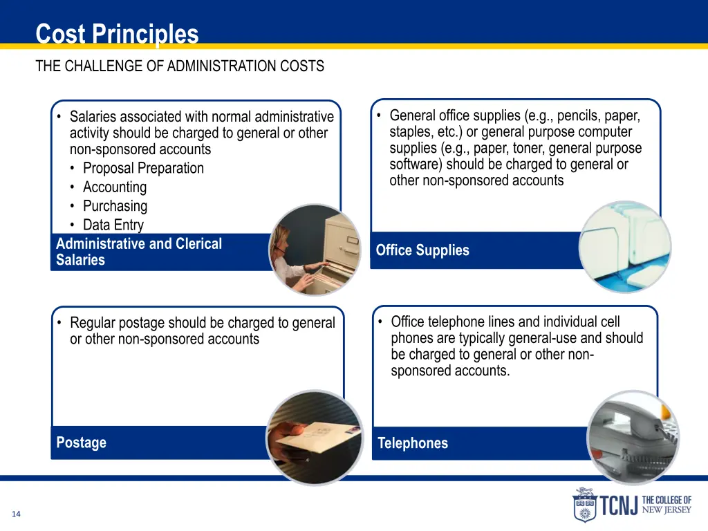 cost principles the challenge of administration