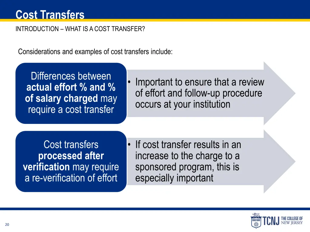 cost transfers 1