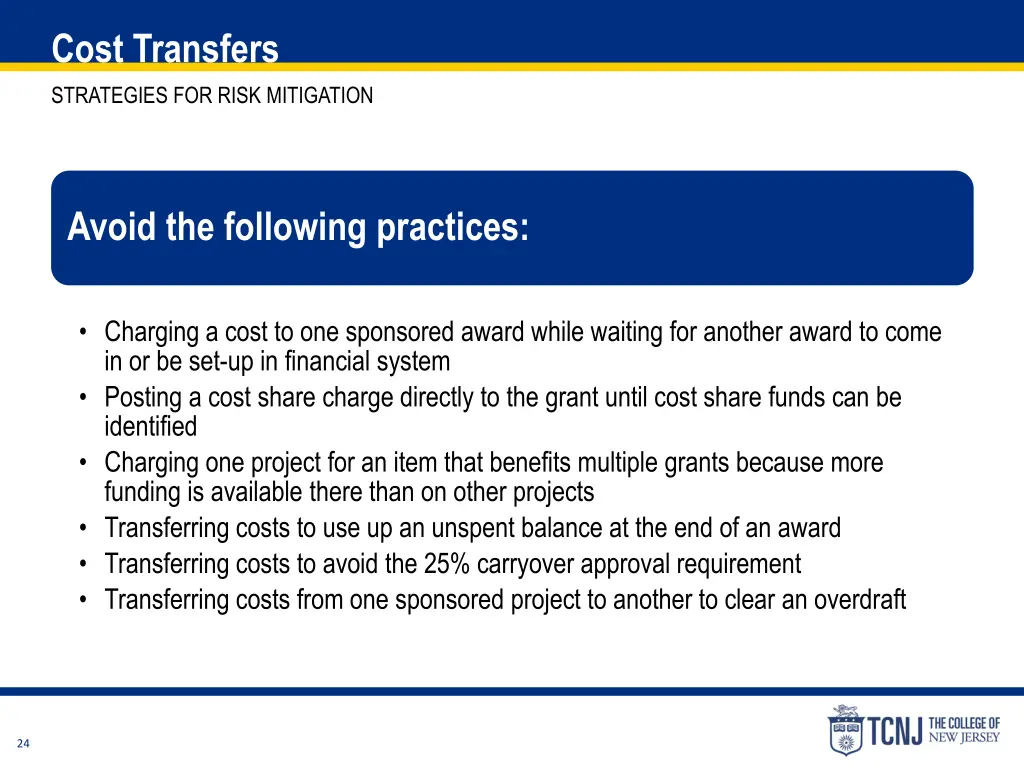 cost transfers 5
