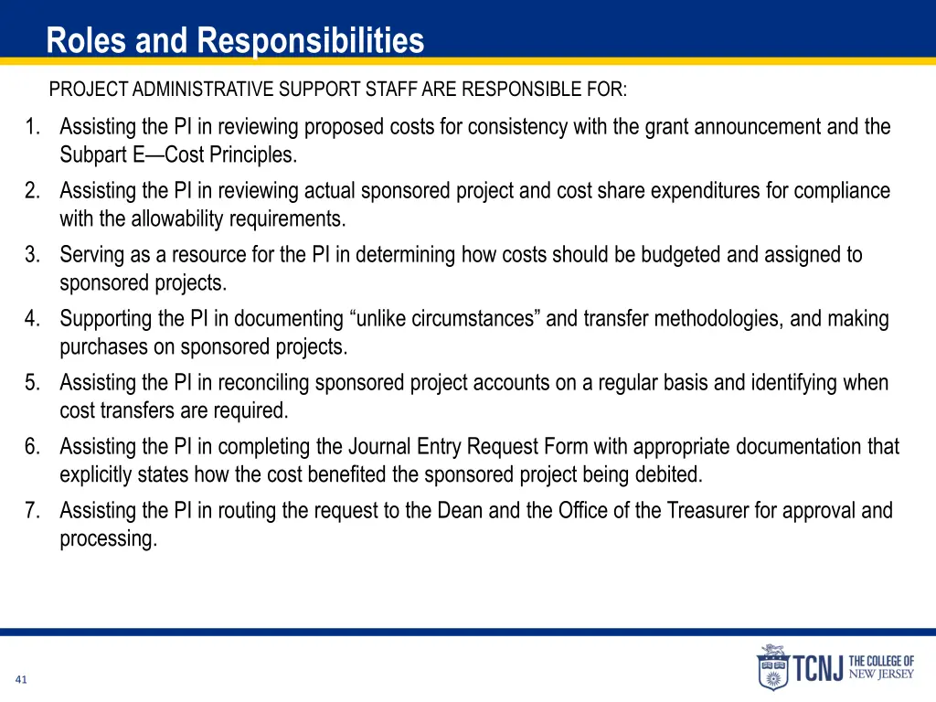 roles and responsibilities