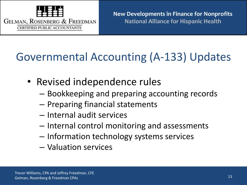 new developments in finance for nonprofits 12