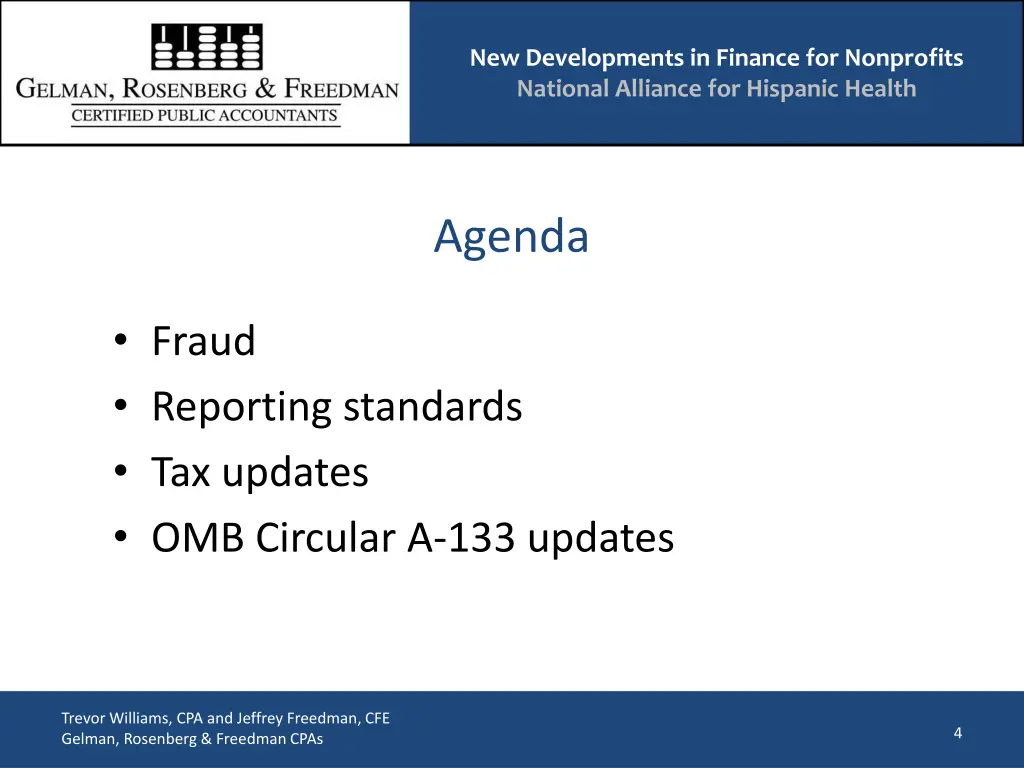 new developments in finance for nonprofits 3