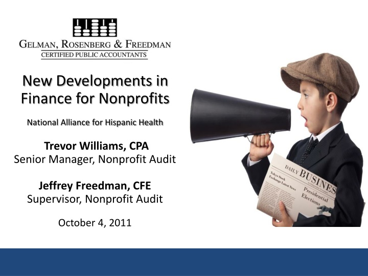 new developments in finance for nonprofits