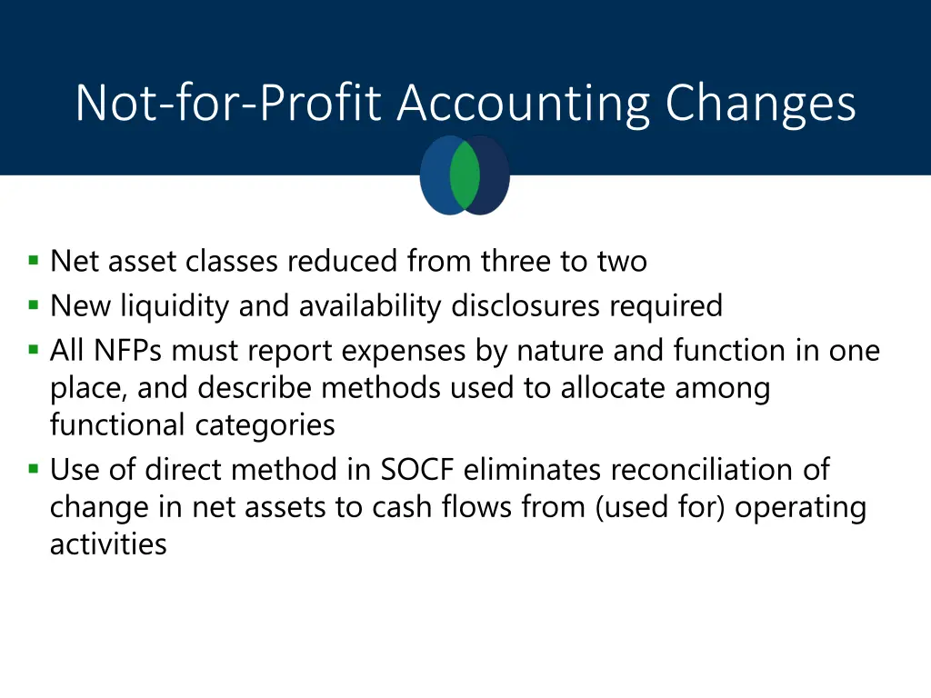 not for profit accounting changes