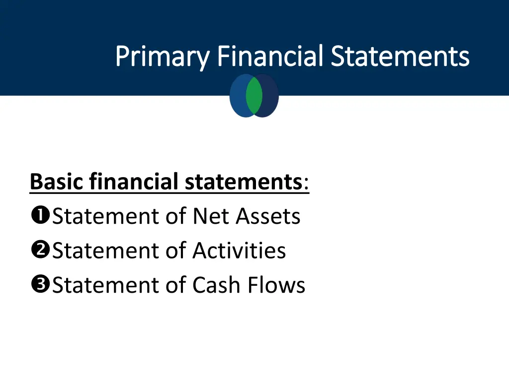 primary financial statements primary financial