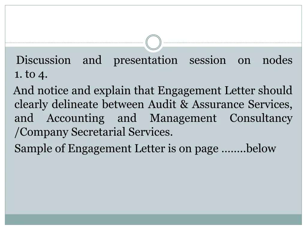 discussion 1 to 4 and notice and explain that